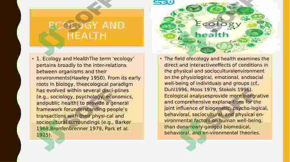 Ecology and Health 2