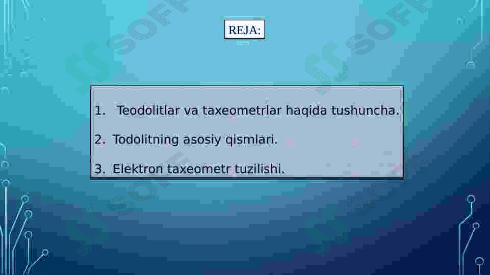 Zamonaviy teodolitlar va taxeometrlar. 2