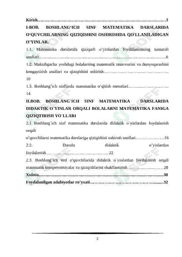 Boshlangʻich sinf matematika darslarida oʻquvchilarning qiziqishini oshirish 2