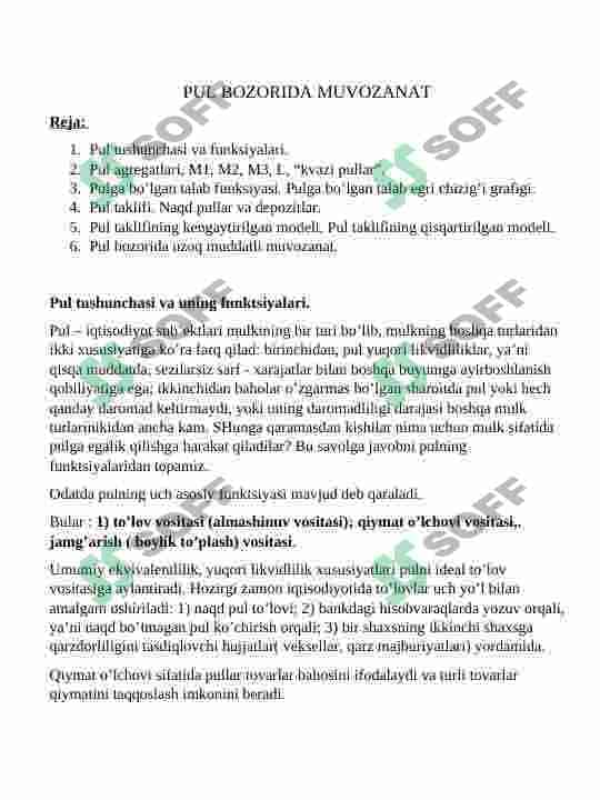 pul bozorida muvozanat 2
