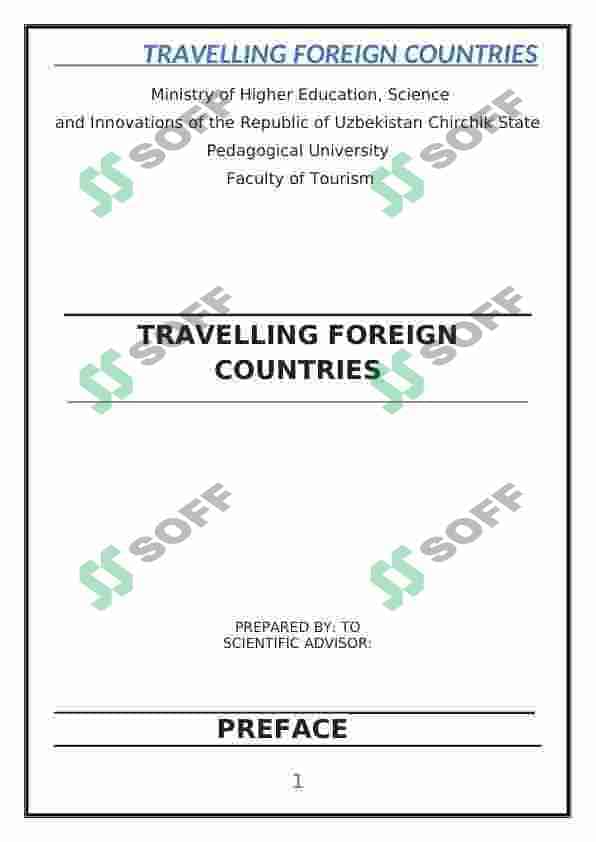 TRAVELLING FOREIGN     COUNTRIES 2