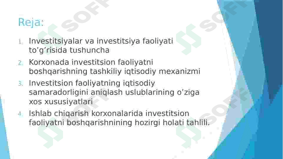 Korxonalarda investitsion faoliyatni boshqarish pptx 2