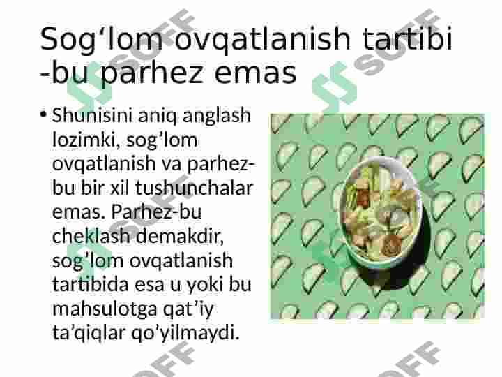 Sogʻlom ovqatlanish 2