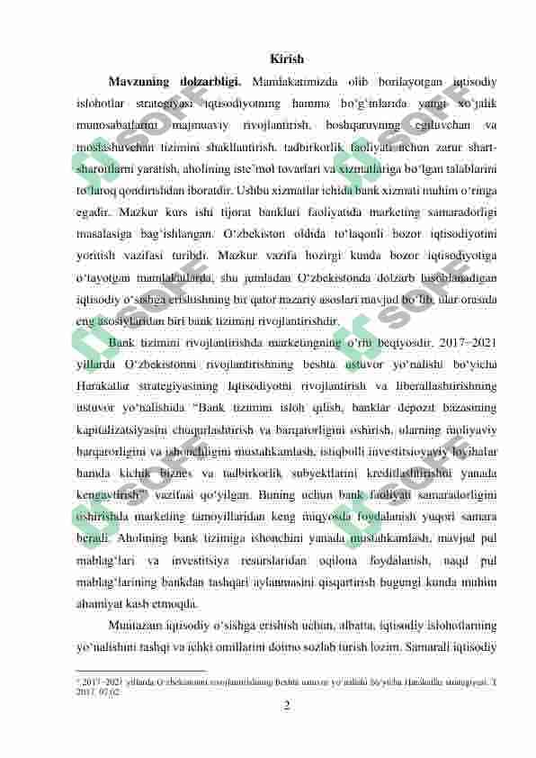 Iqtisodiyotni modernizatsiya qilish 2