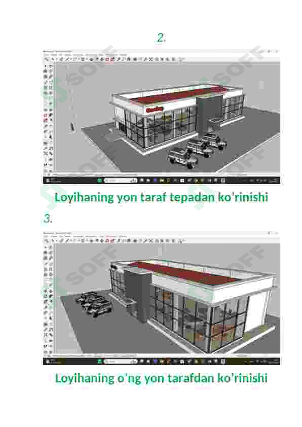 SketchUp loyiha avtosalon 2