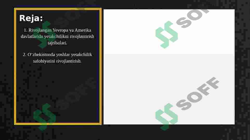 Yetakchilikning rivojlantishishning xorijiy tajribalari 2