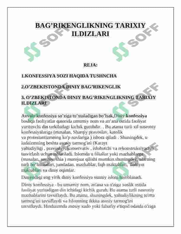 O'zbekistonda Konfessiyalararo bag'rikenglikning tarixiy ildizlari 2