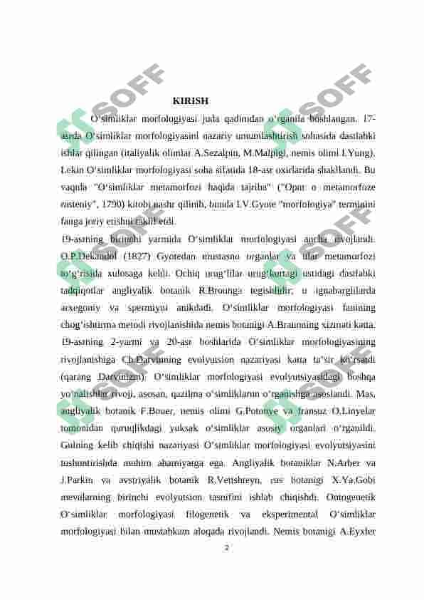 O'simliklar fiziologiyasining rivojlanishida olimlarning qilgan ishlari 2