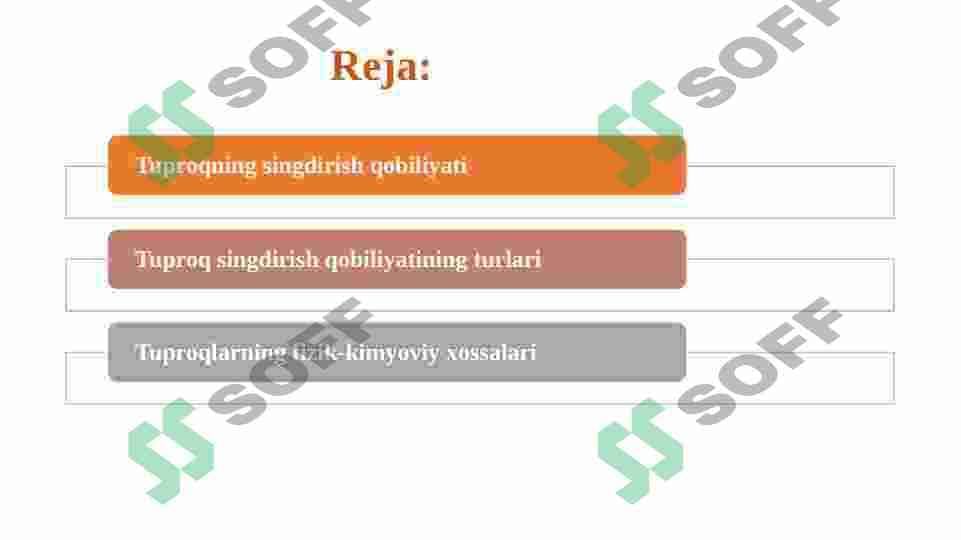 Tuproqning singdirish qobiliyati va fizik kimyoviy xossalari 2