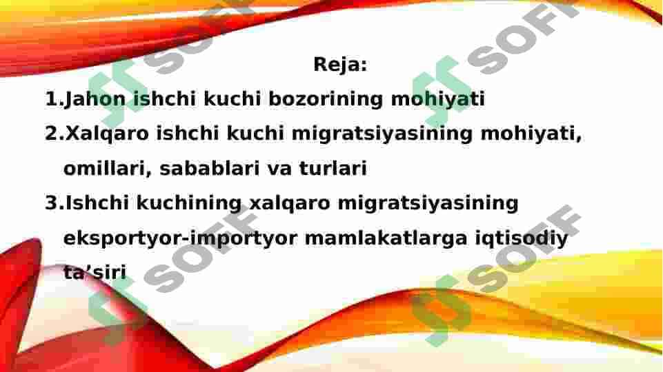 Ishchi kuchining xalqaro bozori 2