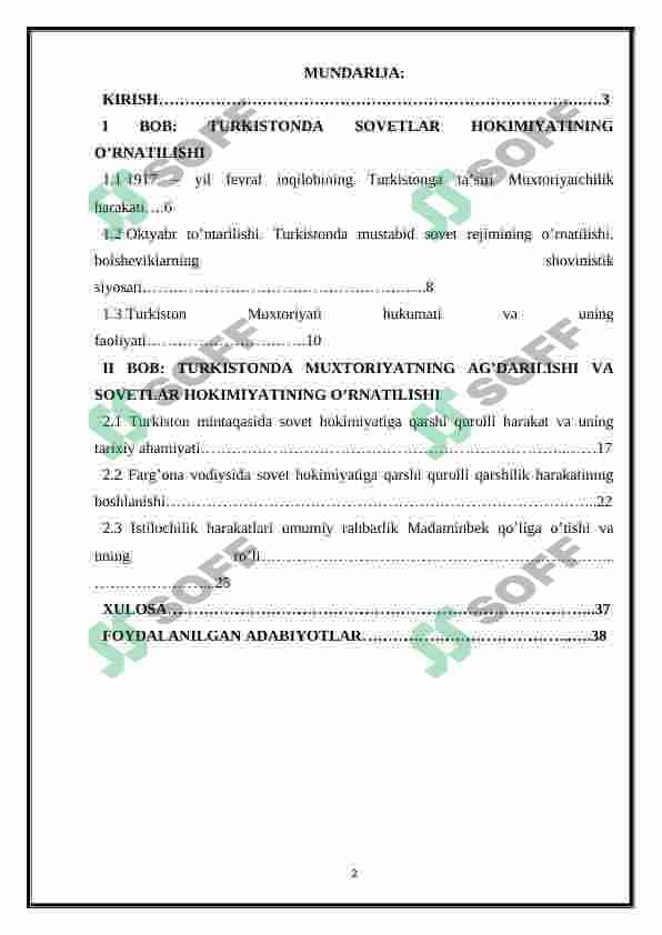 Sovet hokimiyatiga qarshi Farg’ona vodiysidagi qurolli harakatlarning yetakchilari va ularning faoliyati 2