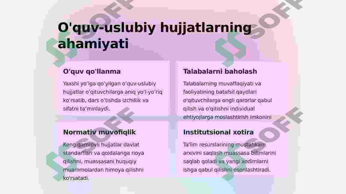 Maktabgacha ta’lim tashkilotlarida o’quv,metodik xujjatlarni yuritish. 2