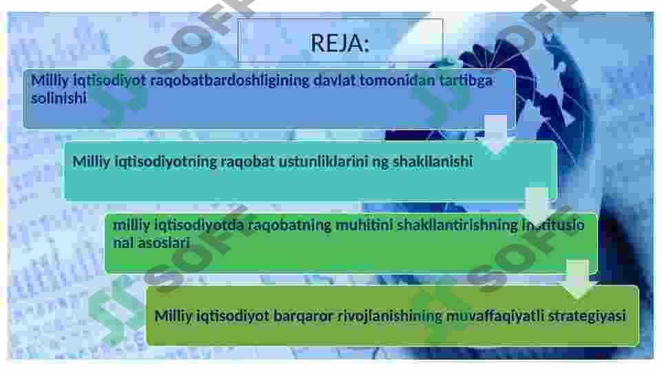 Milliy iqtisodiyotning raqobatbardoshligini oshirish strategiyalar 2
