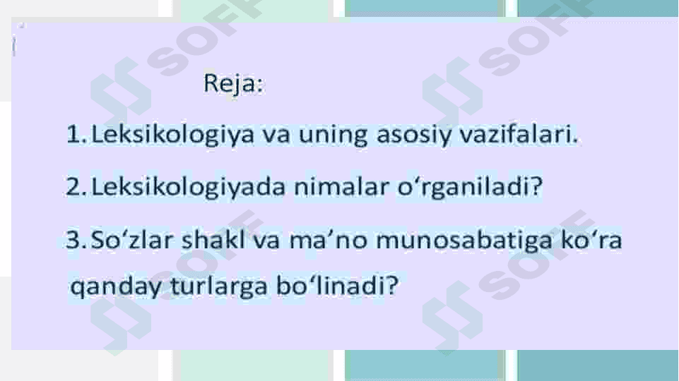 Oʻzbek tilining leksik qatlamlari. 2
