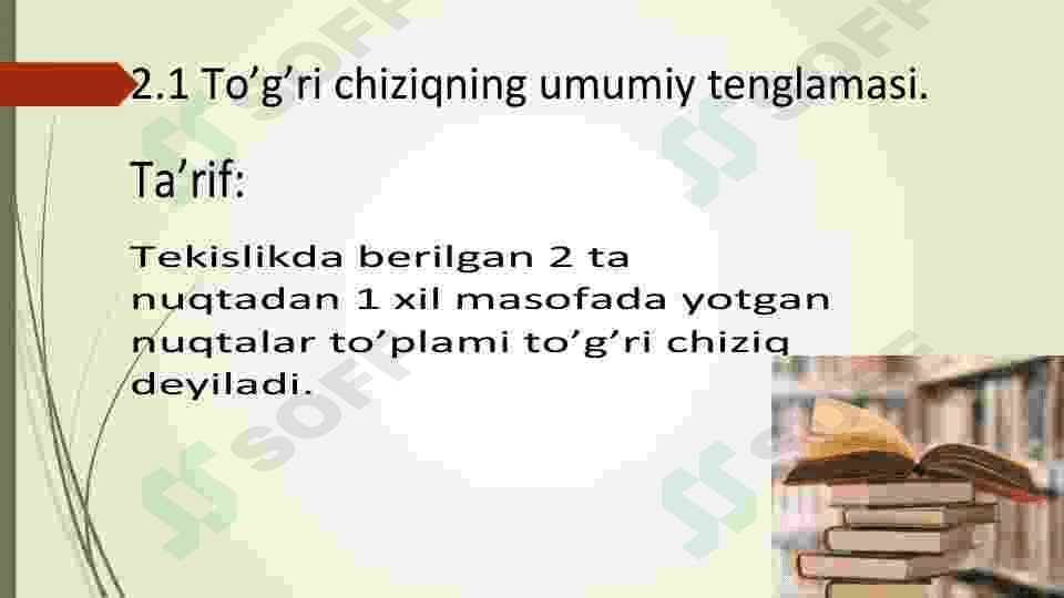 Tekislikda toʻgʻri chiziq tenglamalari 2
