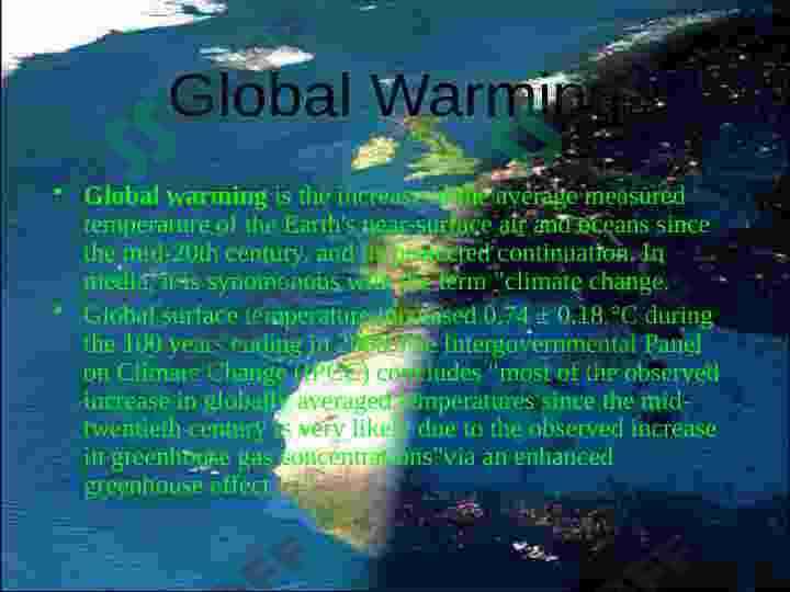 Global Warming. Global isish 2
