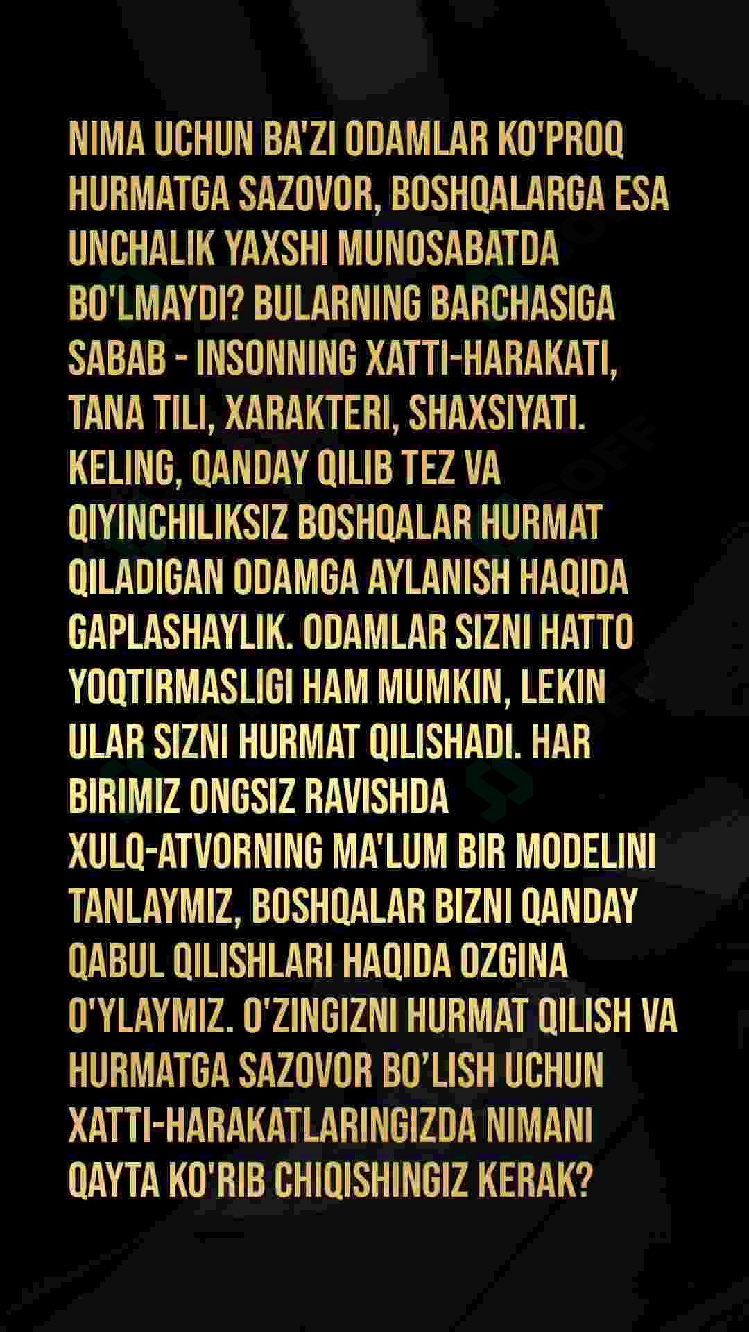 Qora Manipulatsiya. Odamlarni sizni hurmat qilishga majburlang 2