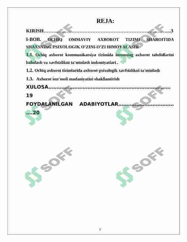 Ochiq axborot kommunikatsiya tizimida yoshlarda axborot iste'moli madaniyatini oshirish masalalari 2