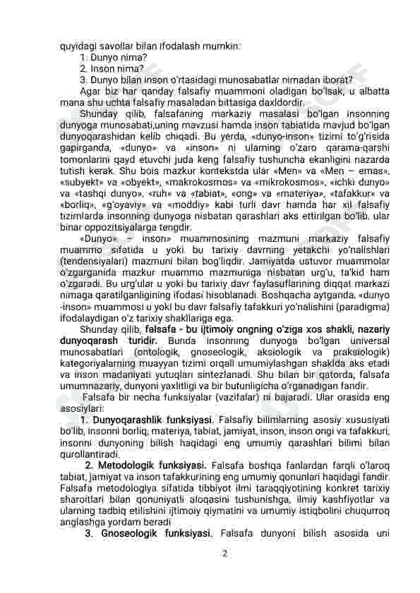 Falsafa va uning jamiyat hayotidagi roli 2