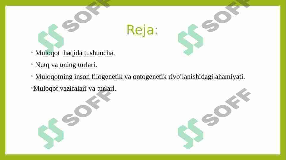 Muloqotning inson filogenetik va ontogenetic rivojlanishidagi ahamiyati 2