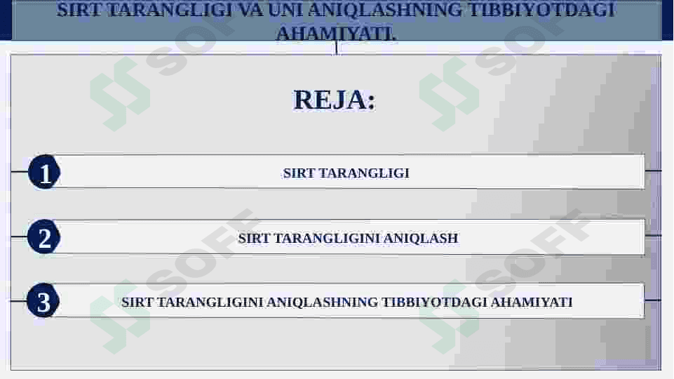 SIRT TARANGLIGI VA UNI ANIQLASHNING TIBBIYOTDAGI AHAMIYATI. 2
