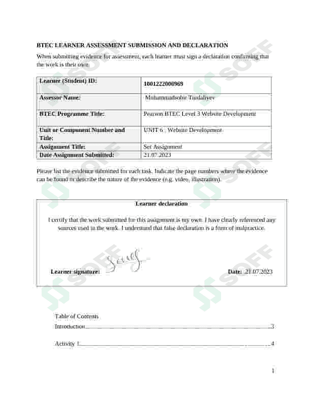 Assignment website 2
