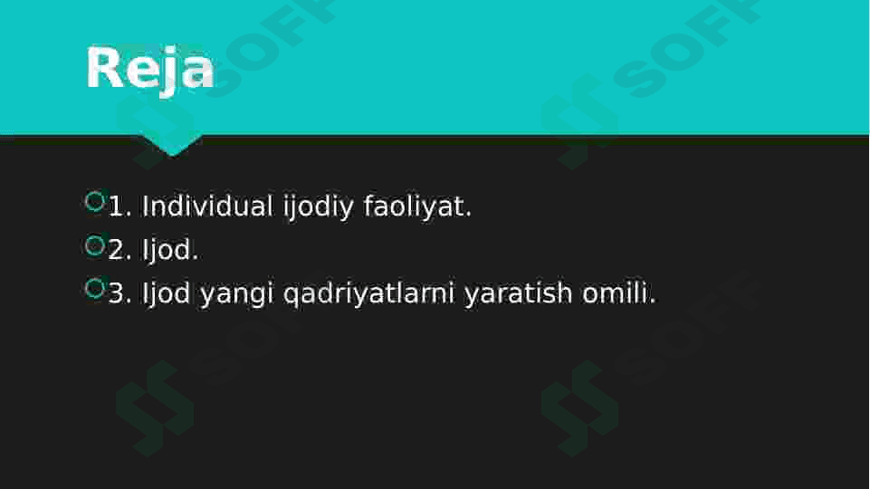 Ijod yangi qadriyatlar yaratish omili 2