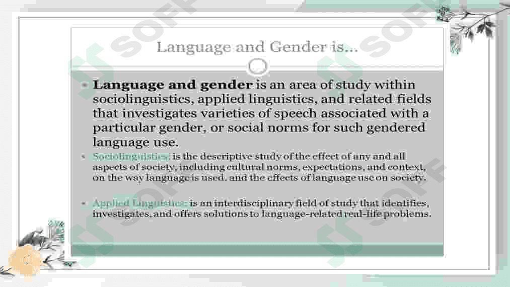 ANALYSIS OF GENDER  SPEECH CONCERNING SPOKEN DISCOURSE FEATURES. 2