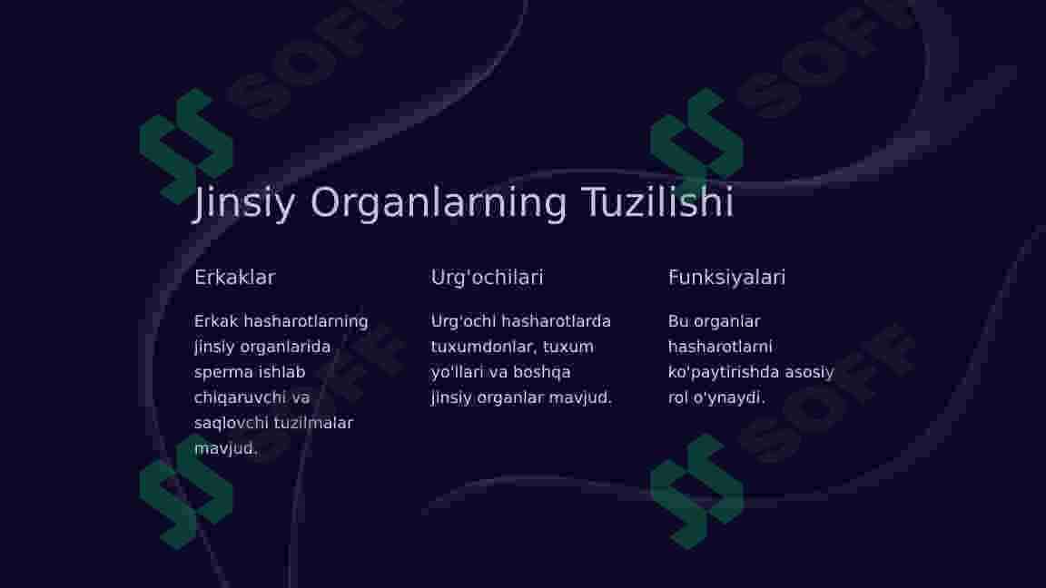 Hasharotlarning Jinsiy Sistemasi 2