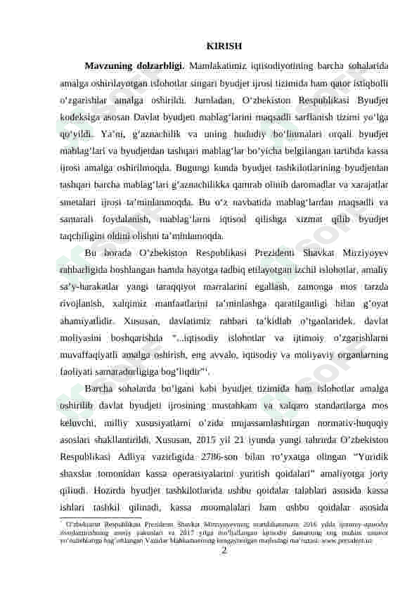 BYUDJET TASHKILOTLARIDA KASSA VA KASSA OPERATSIYALARI 2