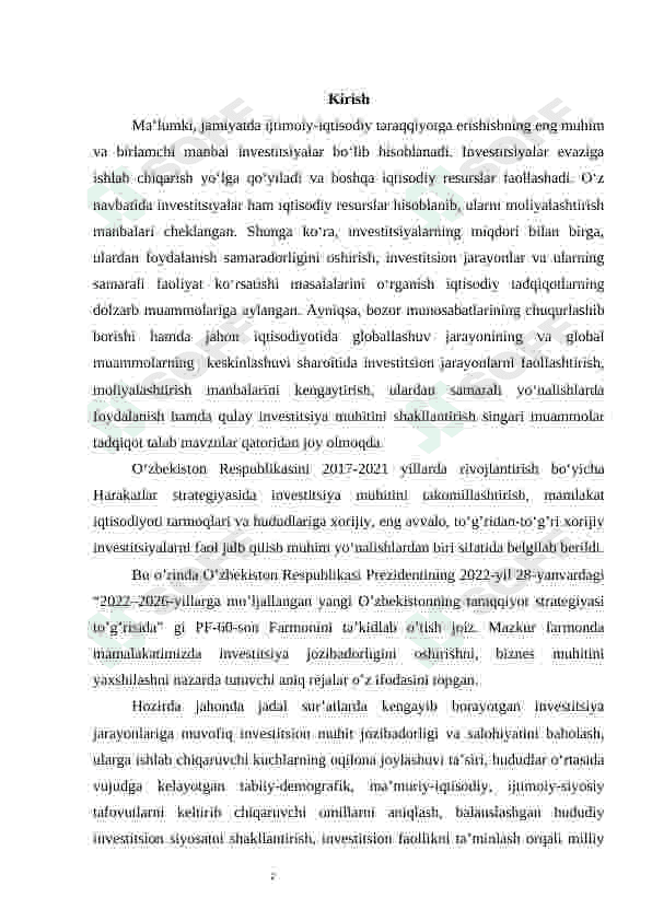 Uzoq muddatli investitsiyalarni hisobga olish. 2