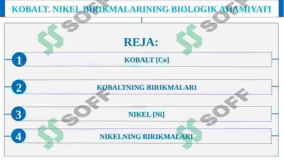 KOBALT. NIKEL BIRIKMALARINING BIOLOGIK AHAMIYATI 2