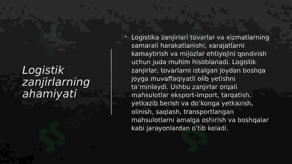 Logistika zanjirlarini amalga oshirishning afzalliklari 2