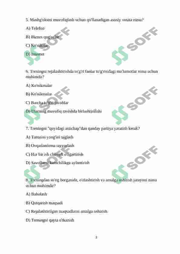 TRENINGDA O’YIN-GURUH BILAN ISHLASH VOSITASI SIFATIDA SOSIAL PSIXOLOGIK TRENINGLARDA BAHS-MUNOZARA USULLARI TRENING MASHG’ULOTLARINI OLIB BOORISH USULLARI 2