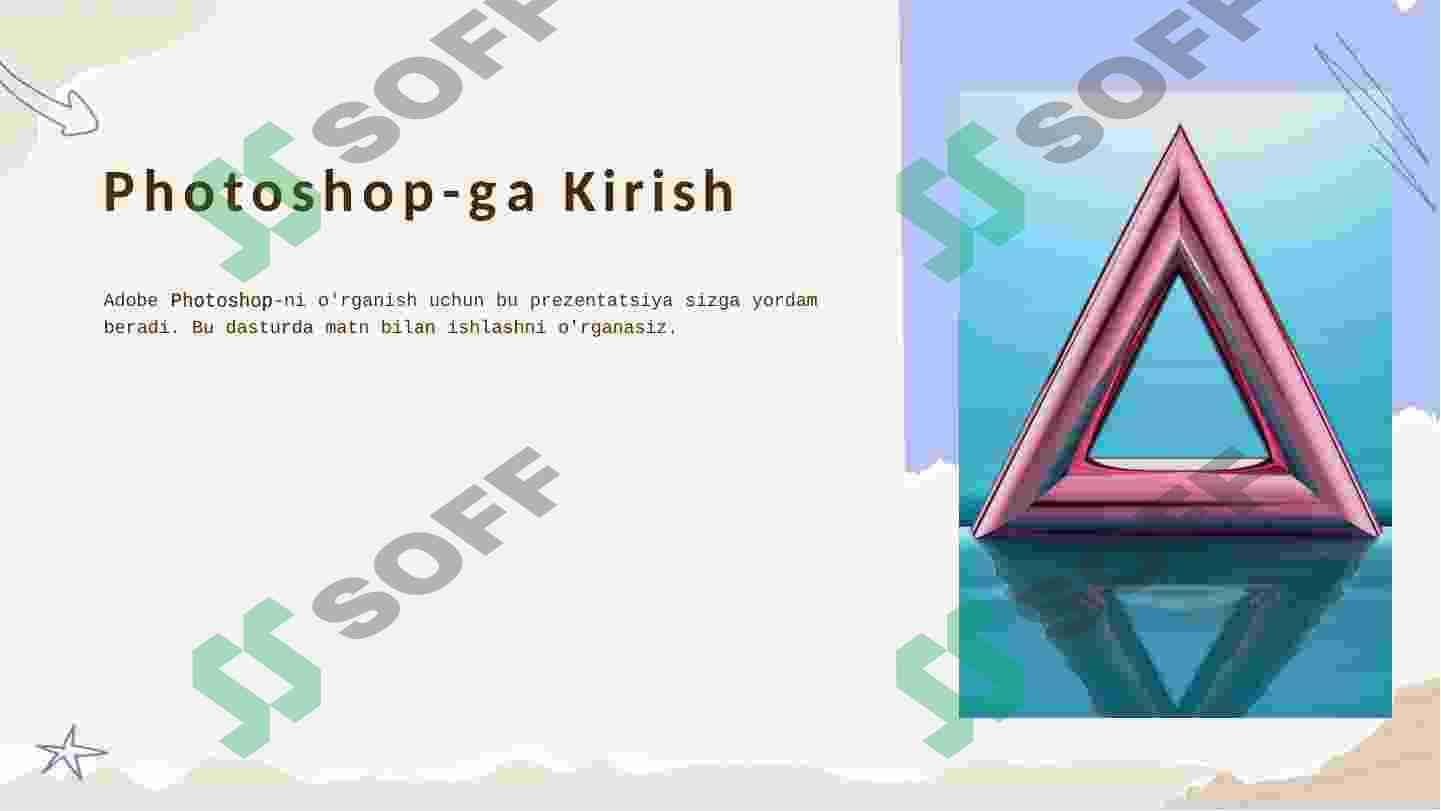 Adobe Photoshop dasturida matnlar bilan ishlash 2