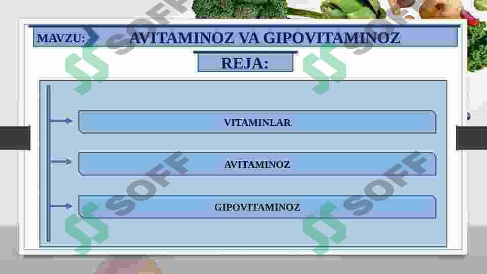 AVITAMINOZ VA GIPOVITAMINOZ 2