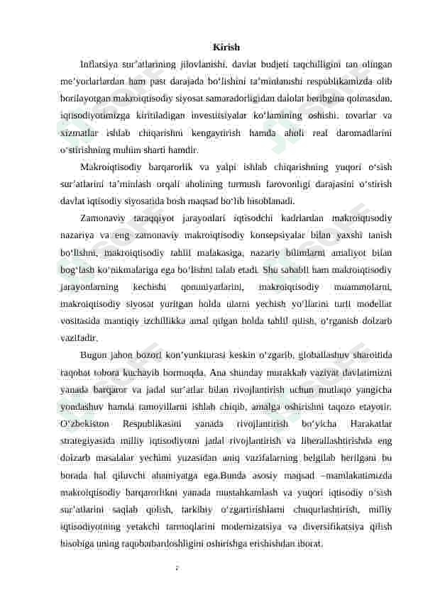 Makroiqtisodiy muvozanatnining klassik nazariyasi 2