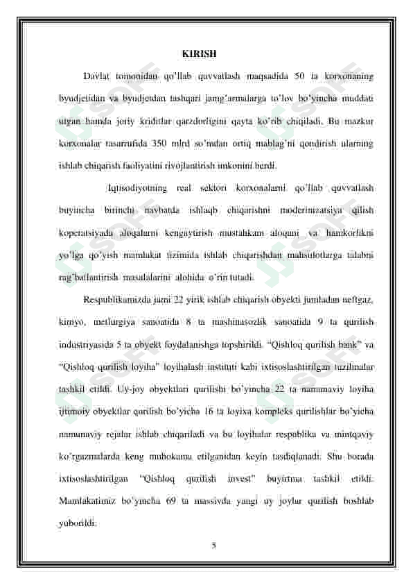 Ko’prik prolyot qurilmalari uchun P18K-7 markali plitalarni ishlab chiqarish korxonasini loyihalash. Mahs.17500m3. 2