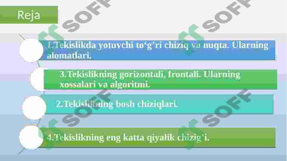 TEKISLIKDA YOTUVCHI TO‘G’RI CHIZIQ VA NUQTA 2