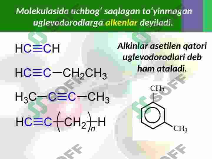 Alkenlar olinishi va xossalari 2