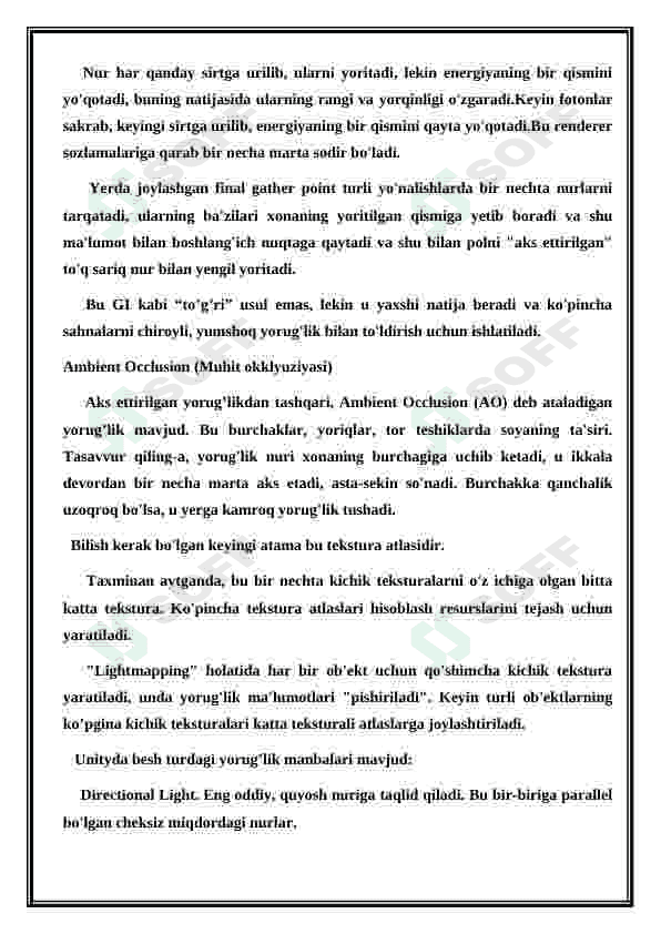 Mustaqil ish. OBYEKTLARNI TANLASH UCHUN NURLAR TRASSIROVKASI 2