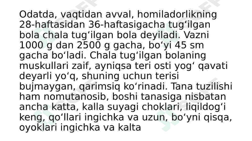 Chala tug’ilgan bola 2