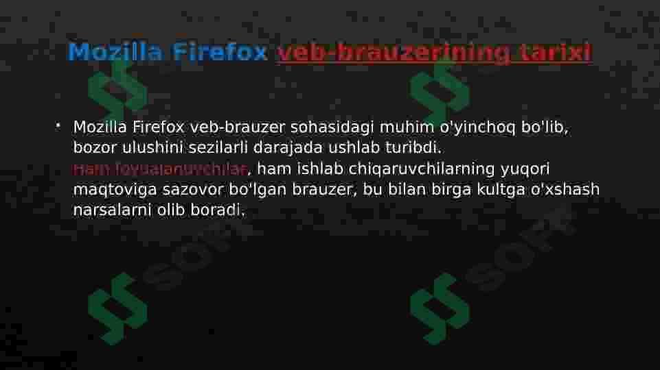 Tarmoq texnalogiyalari Firefox mobil brouzeri 2