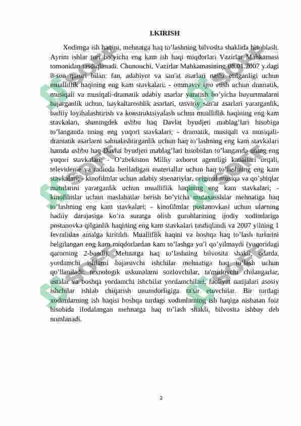 Mehnatga haq to'lashning shakllari  Dorixona maosh fondidan ajratmalarni hisobga olish. 2