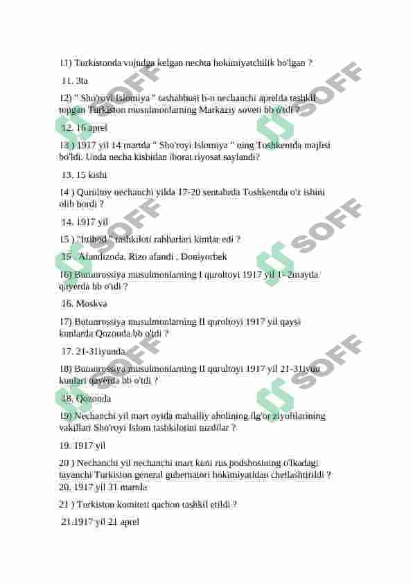 markaziy osiyo xalqlar tarixidan test 2