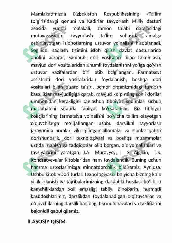 Farmatsevtik texnalogiyada ishlab  chiqarilyotgan yangi dori shakillari 2