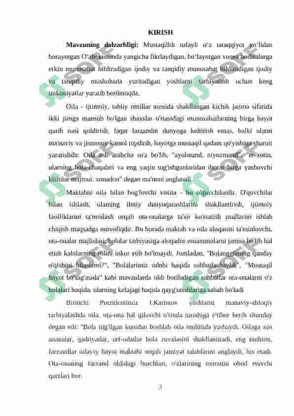 Ma’naviy barkamol insonni shakllanishida oilaning tutgan o’rni 2