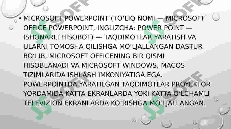 POWER POINT dasturi va uning interfeysi 2