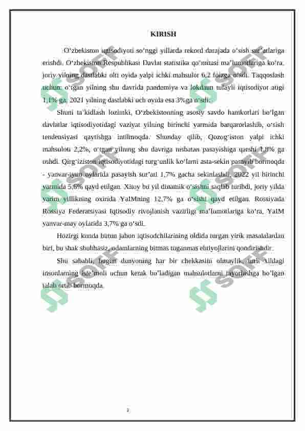 ISHLAB CHIQARISH XARAJATLARI 2