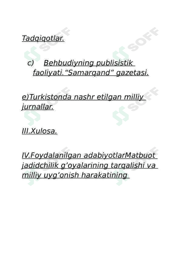 XX asr boshlarida Turkiston milliy matbuoti 2